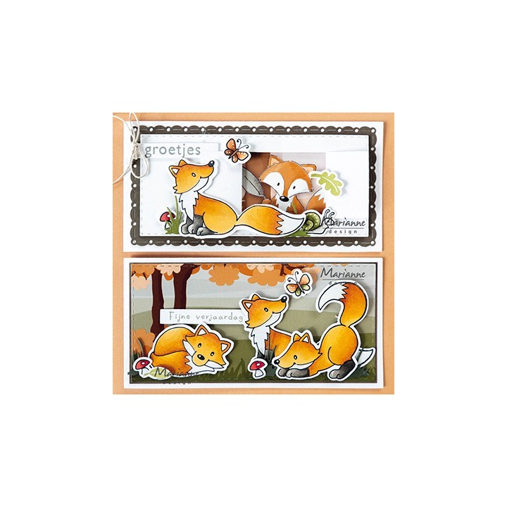 (ec0192)Clear Stamp & dies Eline's Fox