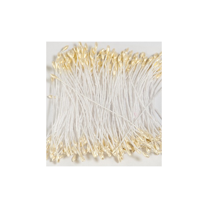 (5712)Etamines pearlized jaune clair