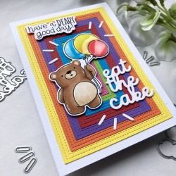(T4T/717/Bir/Cle)Time For Tea Birthday Bear Clear Stamps