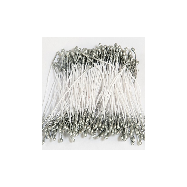 (5703)Stamens Pearlized zilver