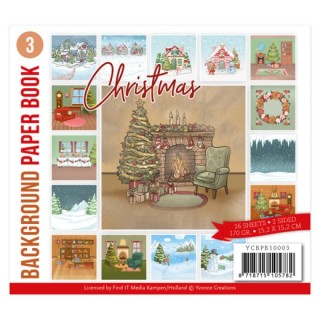 (YCBPB10003)Background Paper Book 3 - Yvonne Creations - Christmas