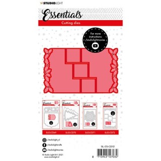 (SL-ES-CD72)Studio Light SL Cutting Die Christmas Card shape mini holly Essentials nr.72