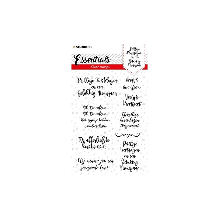 (SL-ES-STAMP87)Studio light Stamp Christmas Handletter Prettige Feestdagen NL Essentials nr.87