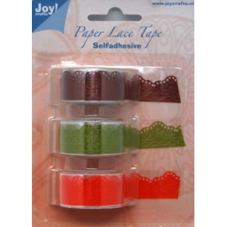 (6300/0404)Paper Lace Tape 18mmx1,5 mm Flower