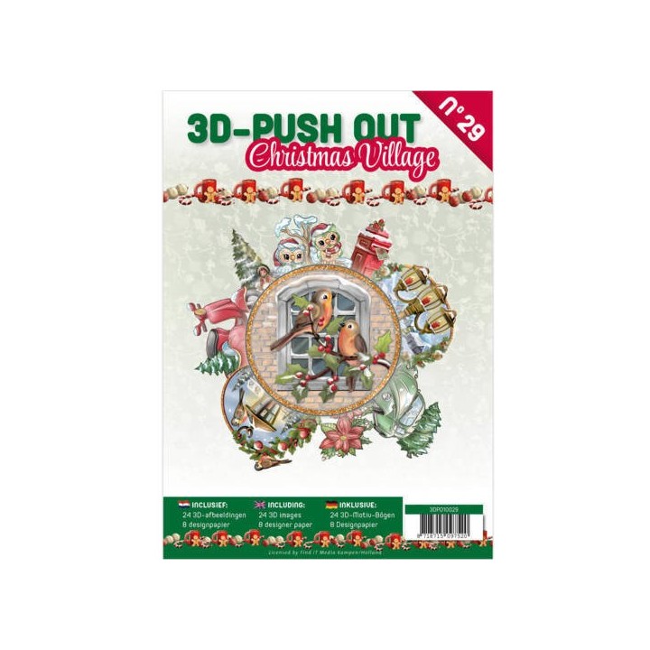 (3DPO10029)3D Push Out book 29 Christmas Village