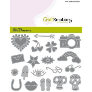(115633/0836)CraftEmotions Die - Trendy booklet -card decorations Card 11x9cm - 82 mm
