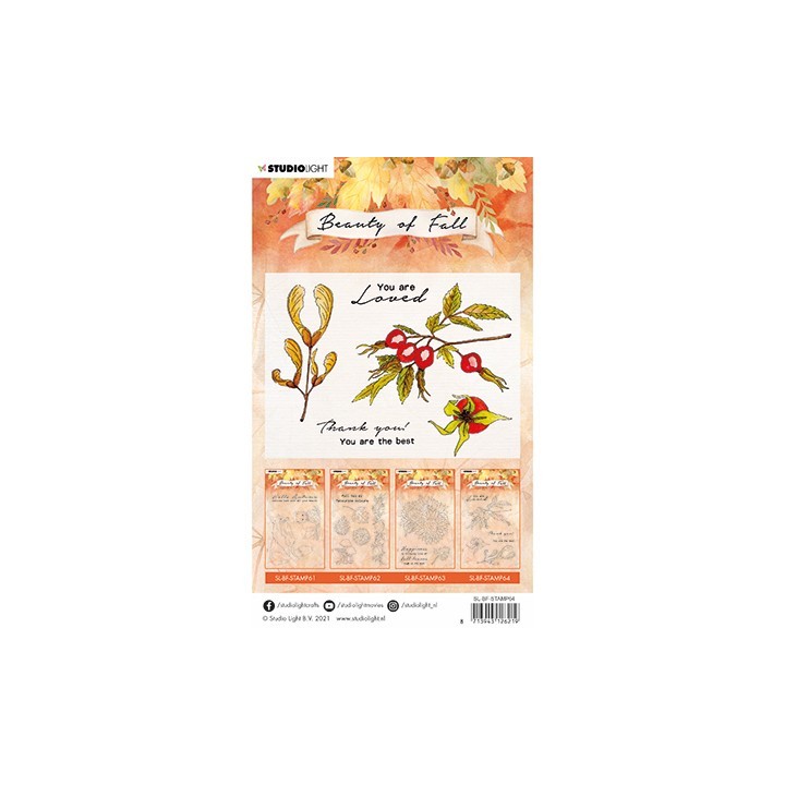 (SL-BF-STAMP64)Studio light SL Clear stamp Rose hips Beauty of Fall nr.64