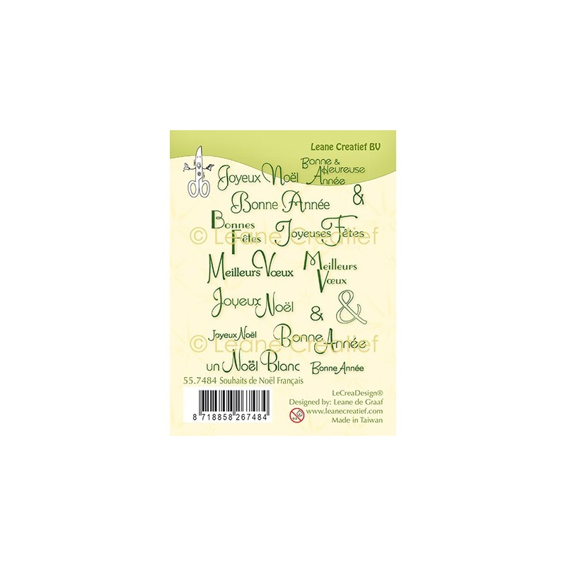 (55.7484)Clear Stamp Souhaits de Noël Français (55.7484)Clear Stamp Souhaits de Noël Français