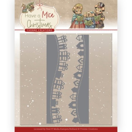 (YCD10250)Dies - Yvonne Creations - Have a Mice Christmas - Christmas Gift Borders