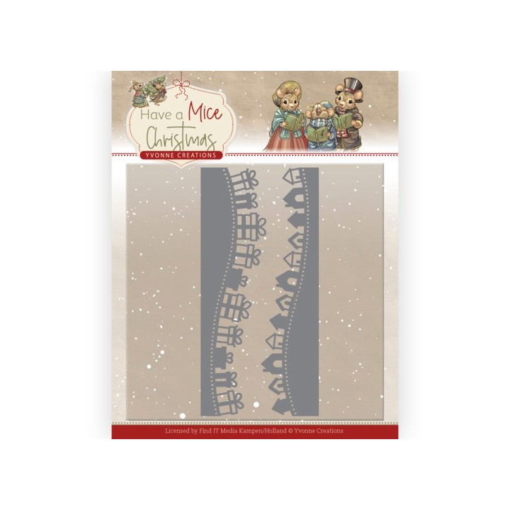 (YCD10250)Dies - Yvonne Creations - Have a Mice Christmas - Christmas Gift Borders