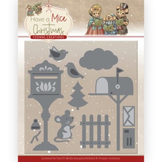 (YCD10251)Dies - Yvonne Creations - Have a Mice Christmas - Christmas Mouse Letters
