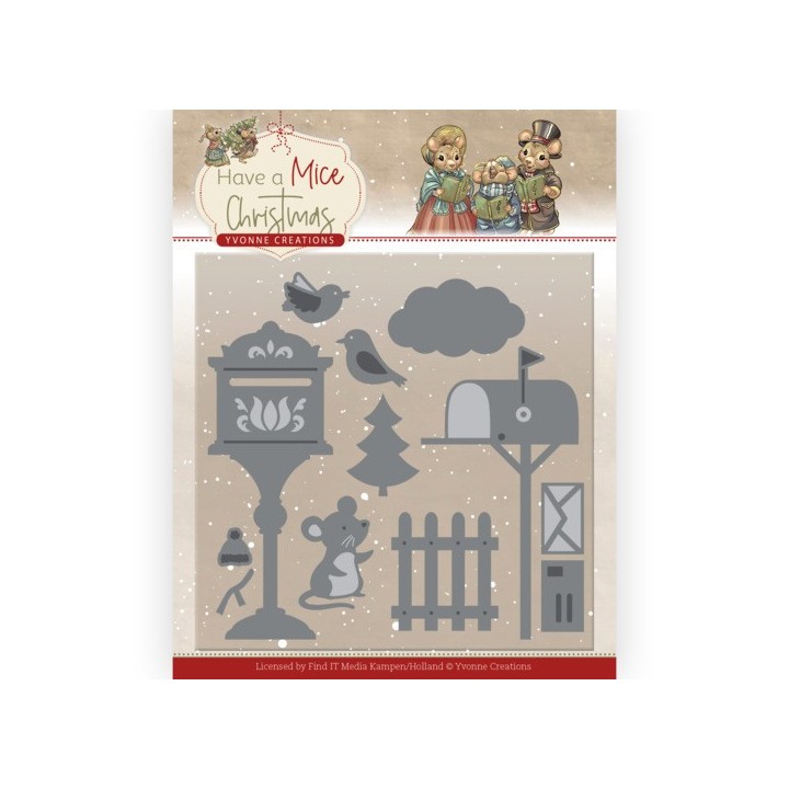 (YCD10251)Dies - Yvonne Creations - Have a Mice Christmas - Christmas Mouse Letters