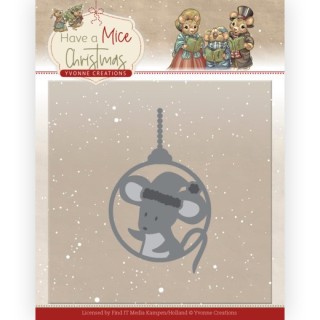 (YCD10253)Dies - Yvonne Creations - Have a Mice Christmas - Christmas Mouse Bauble