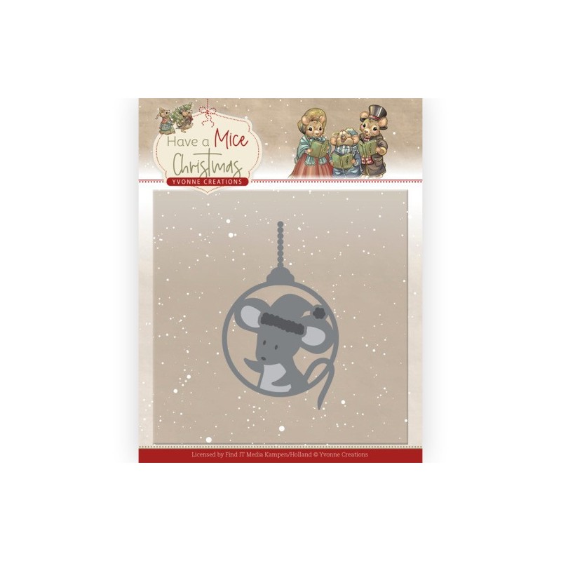 (YCD10253)Dies - Yvonne Creations - Have a Mice Christmas - Christmas Mouse Bauble