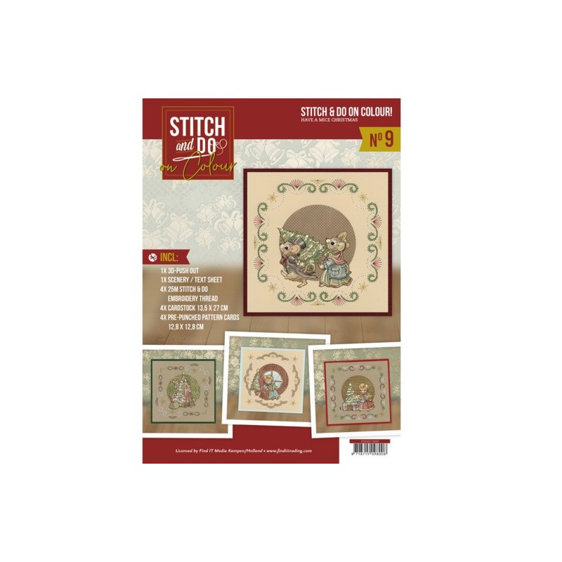 (STDOOC10009)Stitch and Do on Colour 009 - Yvonne Creations - Have a Mice Christmas