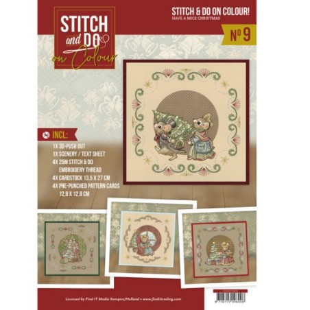 (STDOOC10009)Stitch and Do on Colour 009 - Yvonne Creations - Have a Mice Christmas
