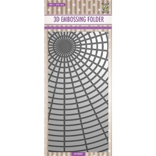 (EF3D037)Nellie's Choice Embossing folder Slimline size, Sunshine