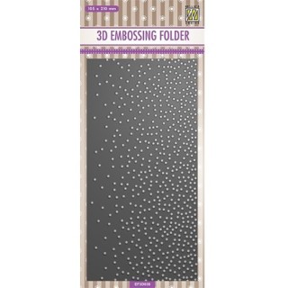 (EF3D038)Nellie's Choice Embossing folder Slimline size, Snow