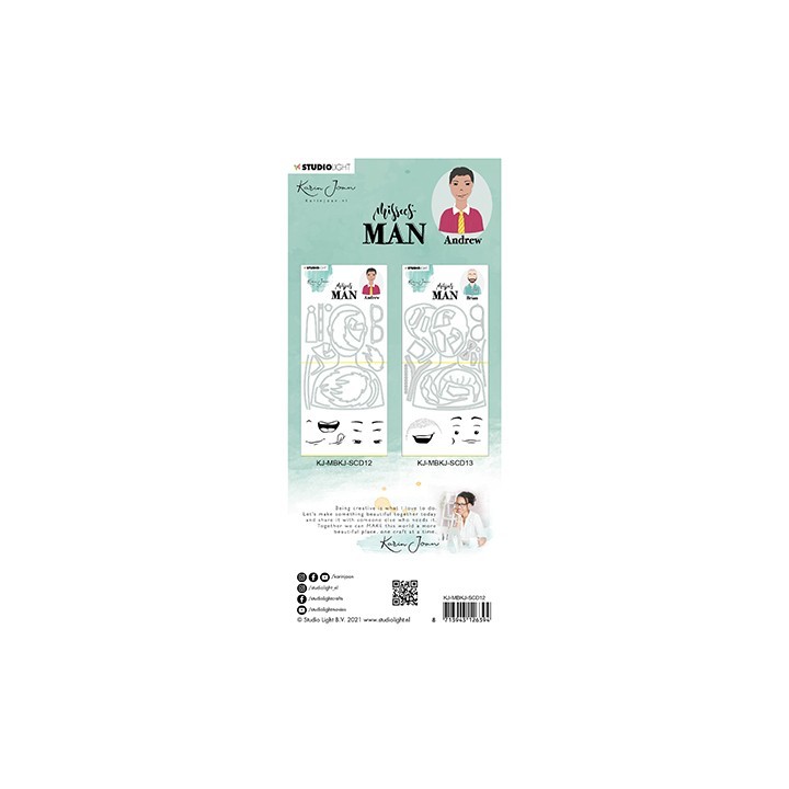 (KJ-MBKJ-SCD12)Studio Light KJ Stamp & Cutting Die, Missees Man Classic Missees nr.12