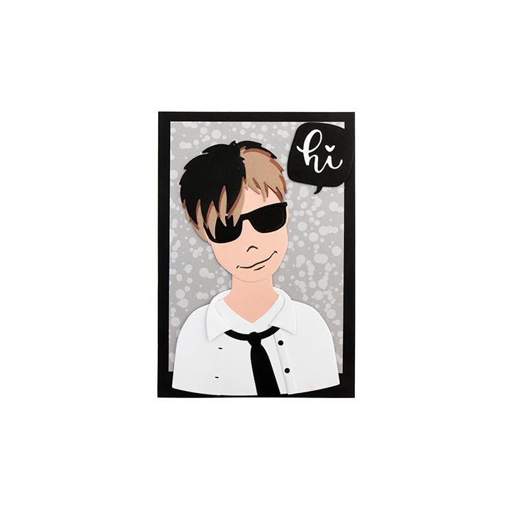 (KJ-MBKJ-SCD12)Studio Light KJ Stamp & Cutting Die, Missees Man Classic Missees nr.12