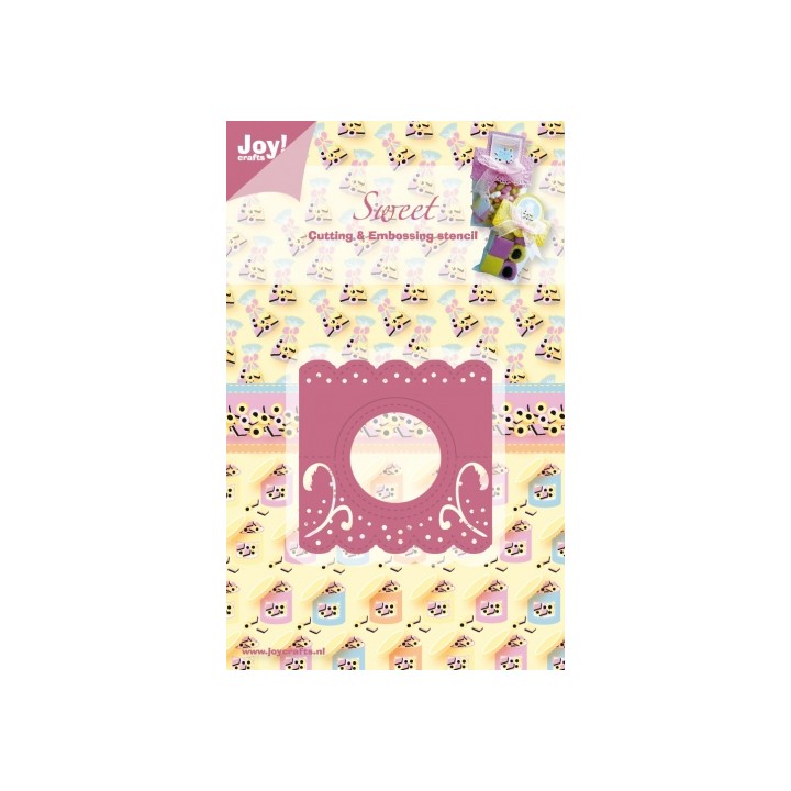 (6002/0300)Cutting & Embossing stencil kopkaartje rond