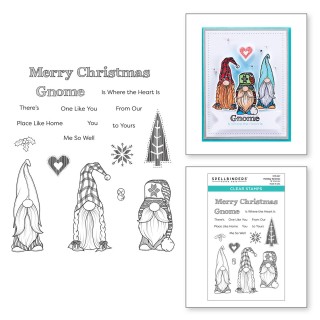 (STP-047)Spellbinders Holiday Gnomes Clear Stamp