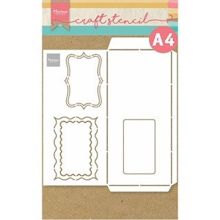 (PS8079)Marianne Design Craft stencil: Slimline envelope - A4