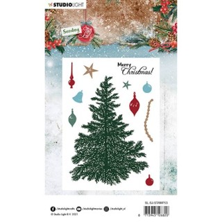 (SL-SJ-STAMP53)Studio light SL Clear stamp Build a Christmas tree Sending Joy nr.53