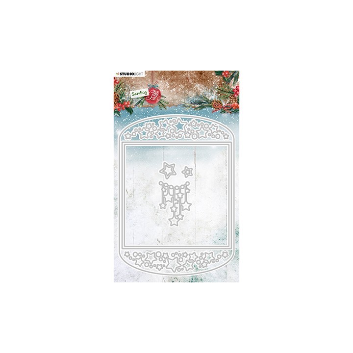 (SL-SJ-CD54)Studio Light SL Cutting Die Card shape Sending Joy nr.54