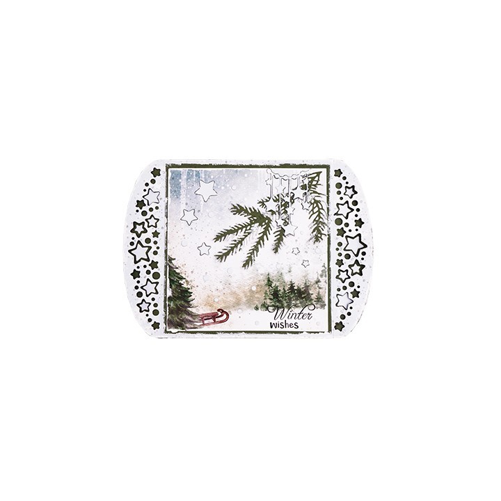 (SL-SJ-CD54)Studio Light SL Cutting Die Card shape Sending Joy nr.54