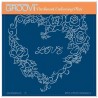 (GRO-FL-41991-03)Groovi Plate A5 LINDA WILLIAMS' GROOVI CONTOURS - ROSE HEART FRAME