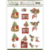 (SB10590)3D Push Out - Jeanine's Art - Christmas Cottage - Christmas Decoration