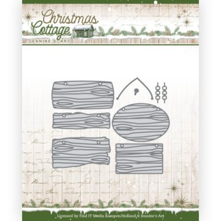 (JAD10141)Dies - Jeanine's Art - Christmas Cottage - Wooden Sign Boards