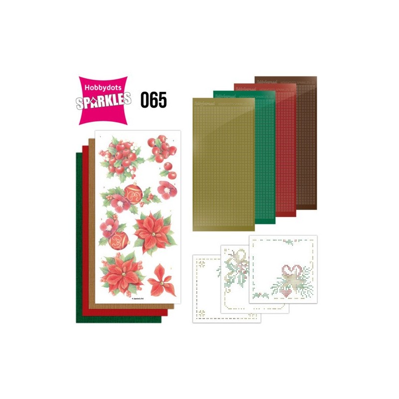 (SPDO065)Sparkles Set 65 - Jeanine's Art - Christmas Red Flowers