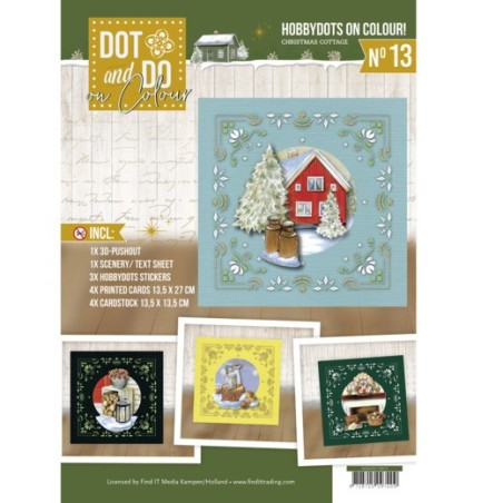 (DODOOC10013)Dot and Do on Colour 13 - Jeanine's Art - Christmas Cottage
