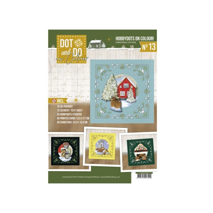 (DODOOC10013)Dot and Do on Colour 13 - Jeanine's Art - Christmas Cottage