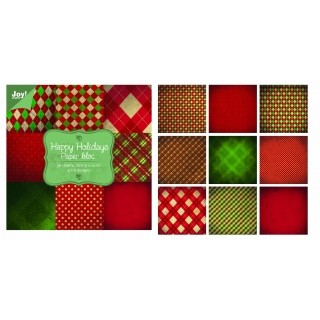 (6011/0025)bloc de papier 15X15 cm happy holidays