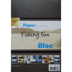 (6011/0021)Papier block 15X21 cm fishing fun