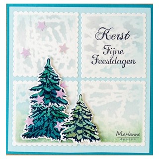 (TC0887)Clear stamp & die set Tiny's Snow village