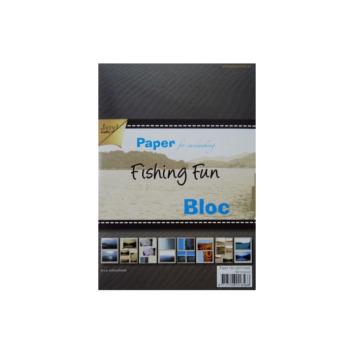 (6011/0021)Papier bloc 15X21 cm fishing fun