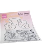 (ec0193)Clear Stamp & dies Eline's Polar bears