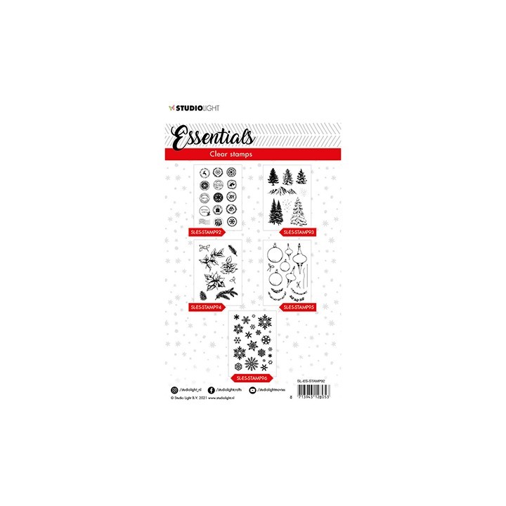 (SL-ES-STAMP92)Studio light SL Clear stamp Christmas Post stamps Essentials nr.92