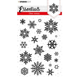 (SL-ES-STAMP96)Studio light  SL Clear stamp Christmas Snowflakes background Essentials nr.96