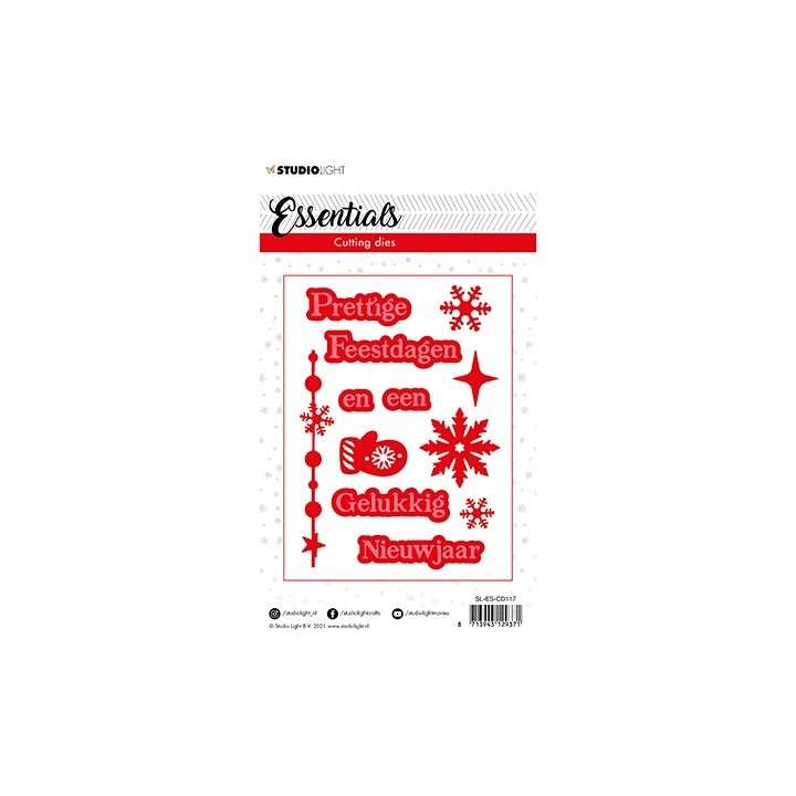 (SL-ES-CD117)Studio Light SL Cutting Die Christmas Prettige Feestdagen NL 2 Essentials nr.117