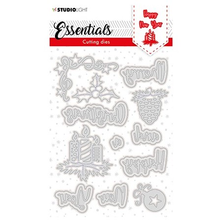 (SL-ES-CD120)Studio Light  SL Cutting Die Christmas Merry Christmas ENG 3 Essentials nr.120