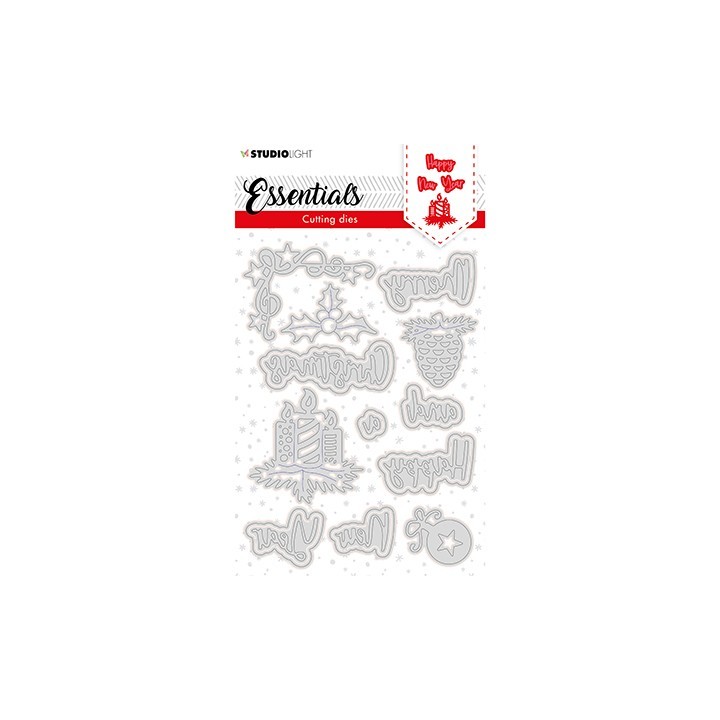 (SL-ES-CD120)Studio Light  SL Cutting Die Christmas Merry Christmas ENG 3 Essentials nr.120
