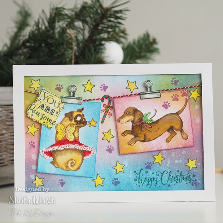 (PI120)Pink Ink Designs Clear stamp set Pawsome pooch