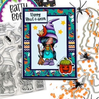 (PD8159)Polkadoodles Happy Howl-oween Clear Stamps