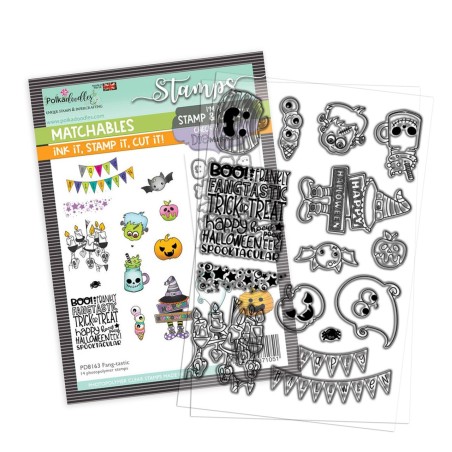(PD8163)Polkadoodles Fang-tastic Clear Stamps