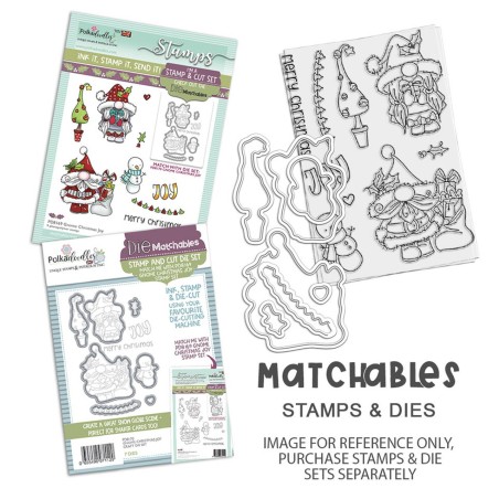 (PD8169)Polkadoodles Gnome Christmas Joy Clear Stamps